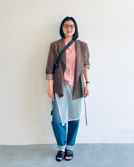 春の光を味方に。柔らかなピンク×凛としたブラウンで作る、私の新定番