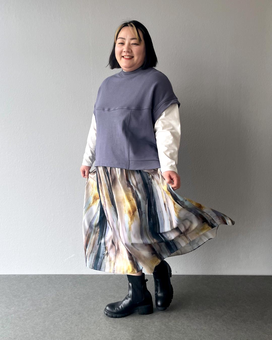 ランチ会やショッピングなどにおすすめ!華やかスカートスタイル✨