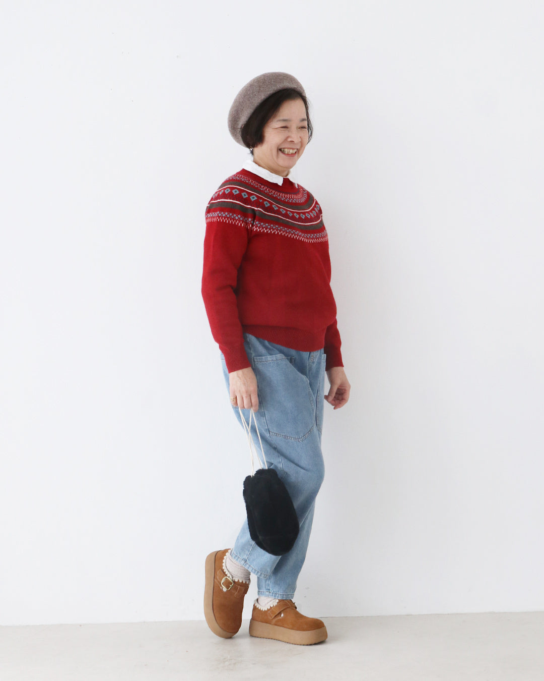 あたたかみのある大人カジュアルコーデ