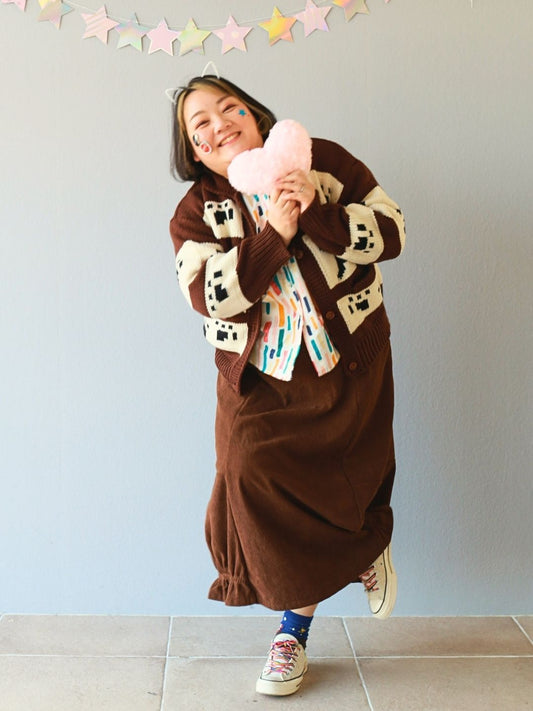 ミルクチョコレートのようなブラウンが主役の、ごきげんコーデ!