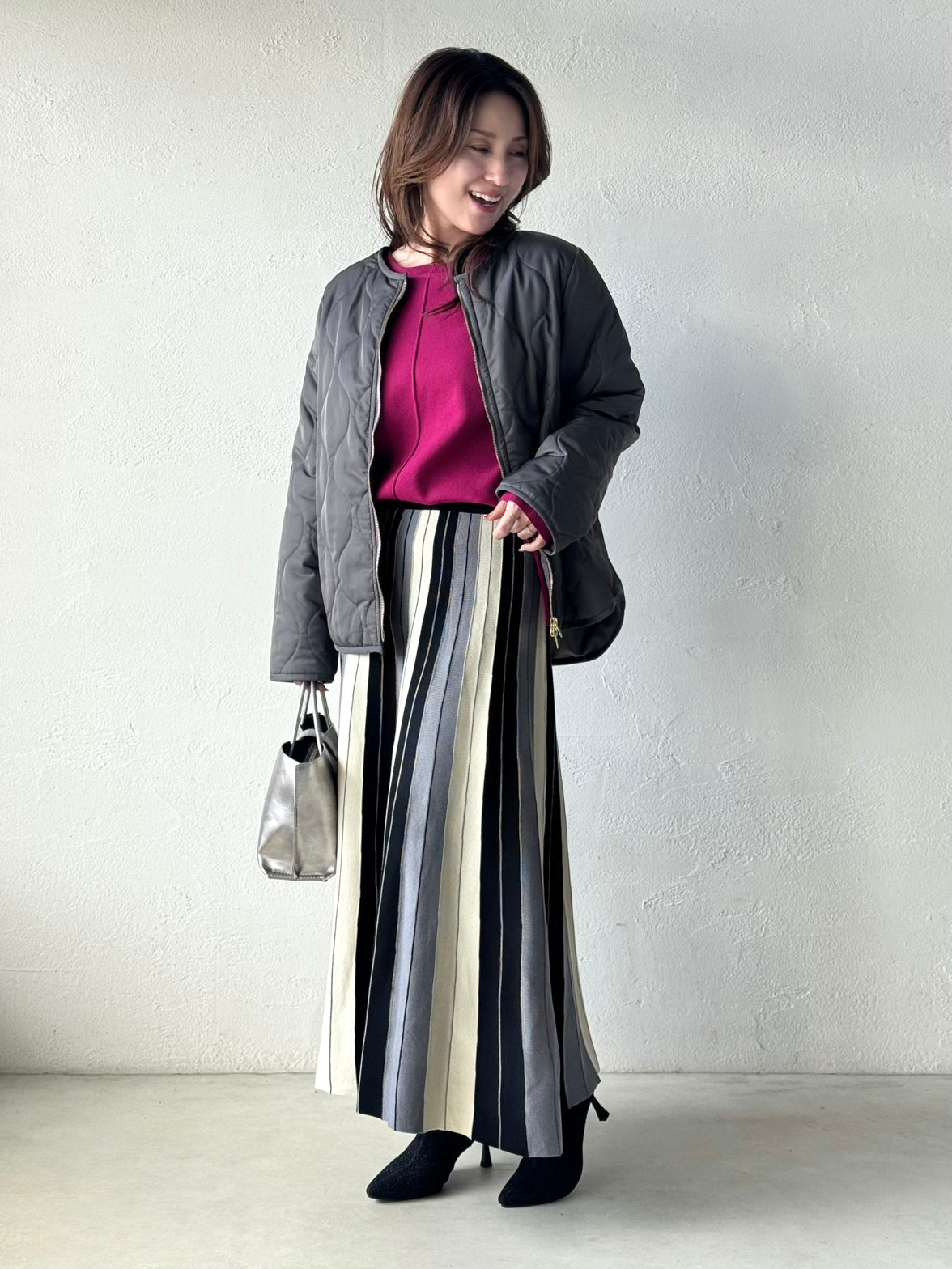 冬こそ明るく。大人のニュアンス配色コーデ💗