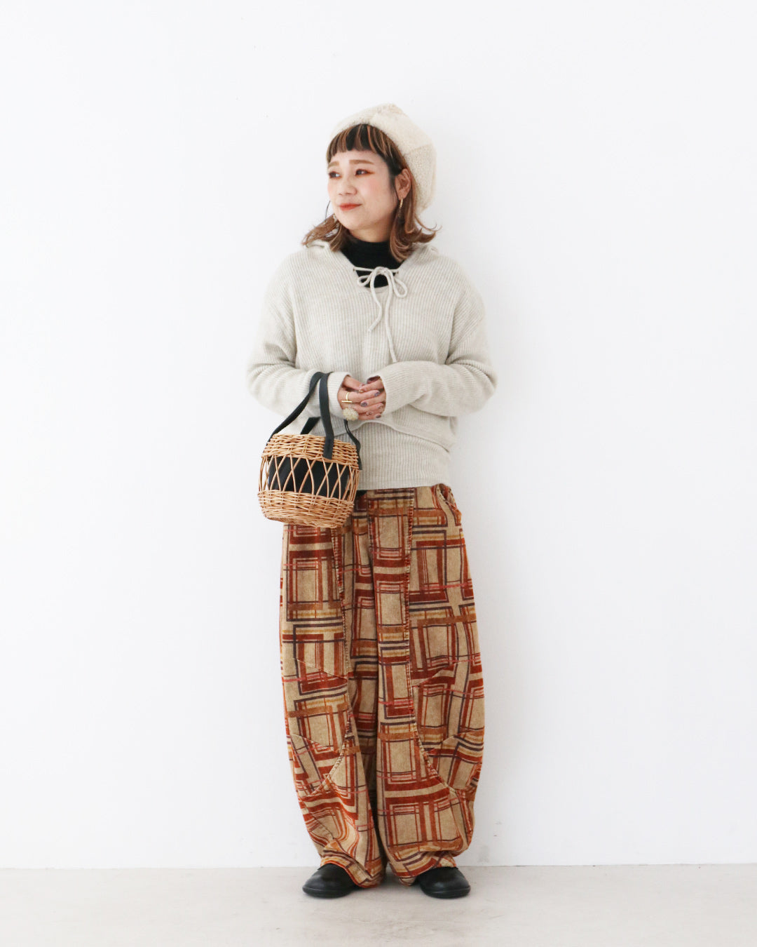 柄が主役のおしゃれ見えコーデ