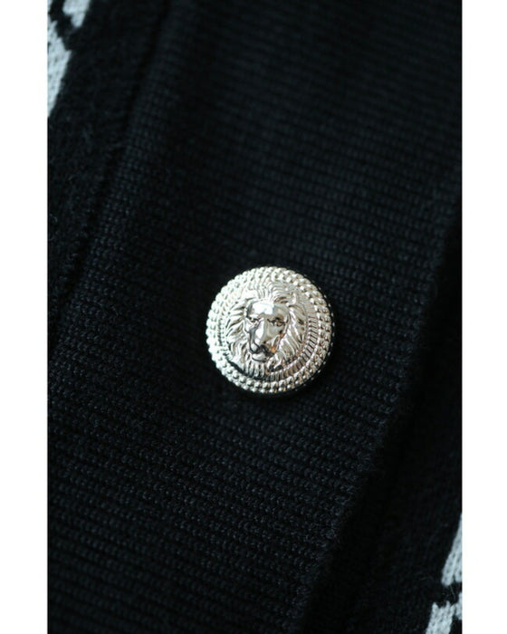 千鳥格子柄カーディガンとリブニットワンピースの2点セット