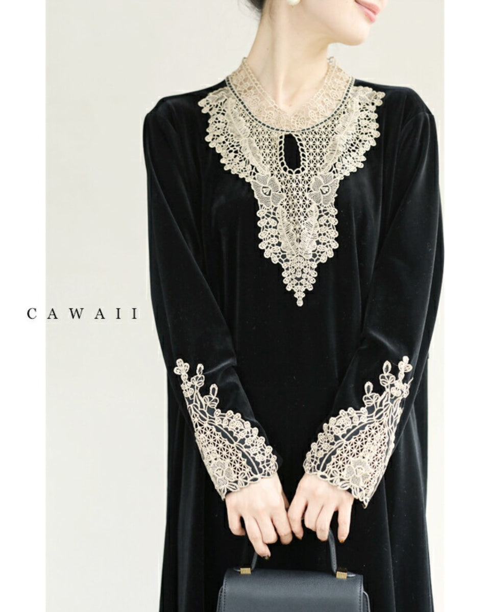 GASA＊ アンティークレース　ワンピース GASA＊ アンティークレース ワンピース GASA＊ アンティークレース