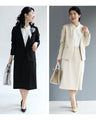 【コーデセット】セレモニーから普段まで 1日着ても疲れない 伸縮スーツ ジャケット スカート2点セット