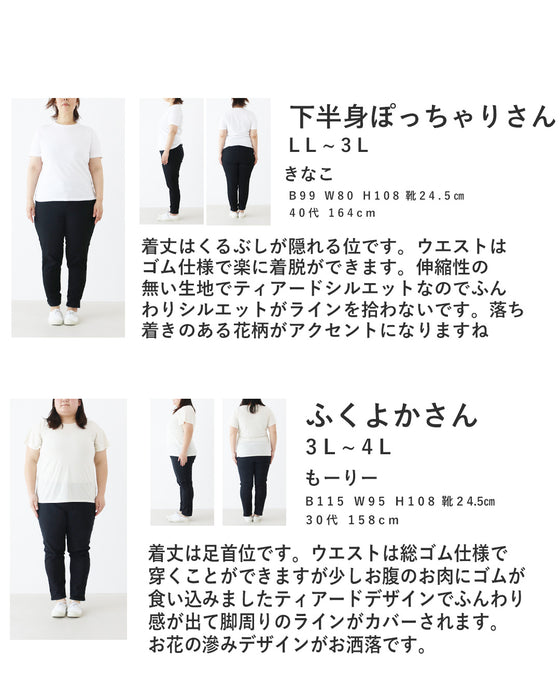 体型カバーも叶えるアンティーク花柄スカート