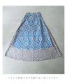 (ライトブルー)一目惚れカッティング花レースの爽やかスカート