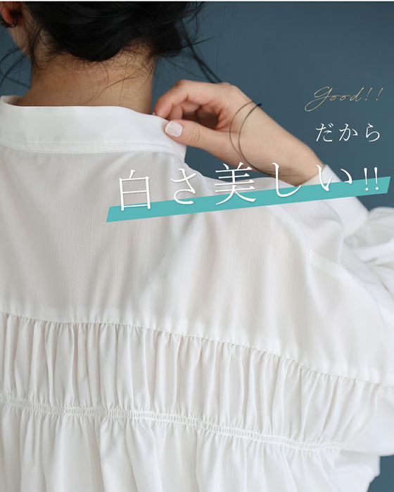 首・袖のきれいを守る 汚れ防止ブラウス