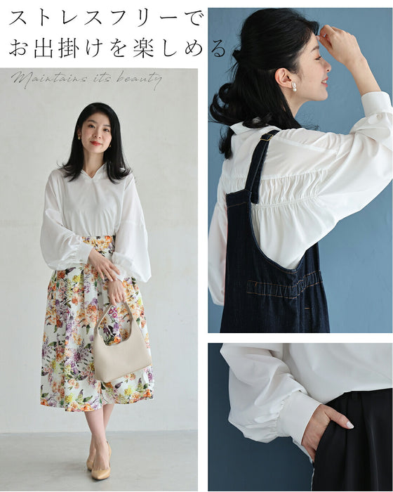 首・袖のきれいを守る 汚れ防止ブラウス