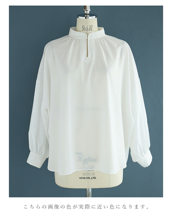 首・袖のきれいを守る 汚れ防止ブラウス