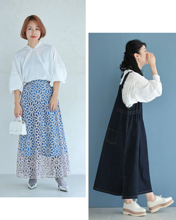 首・袖のきれいを守る 汚れ防止ブラウス