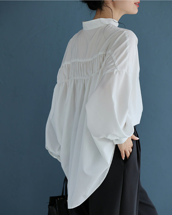 首・袖のきれいを守る 汚れ防止ブラウス