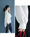 首・袖のきれいを守る 汚れ防止ブラウス