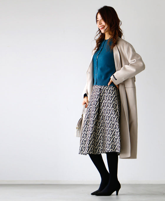 コーデのメインに。上級柄ジャガードスカート簡単取り入れ術