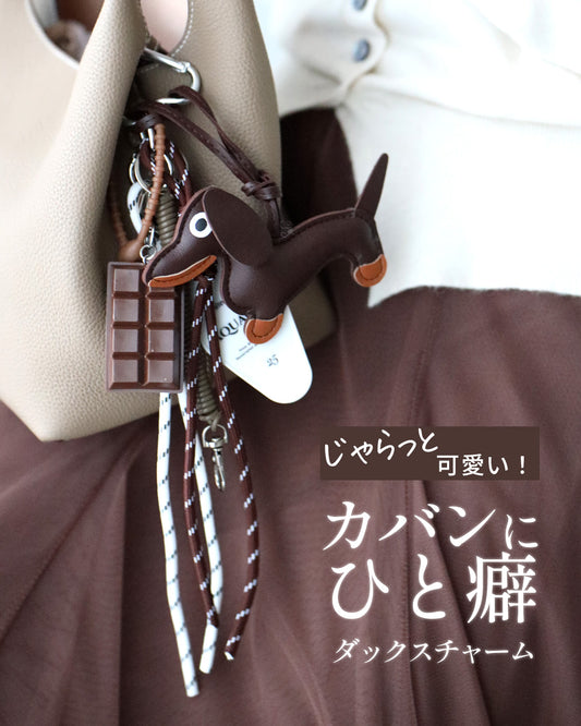 じゃらっとカワイイカバンにひと癖ダックスチャーム
