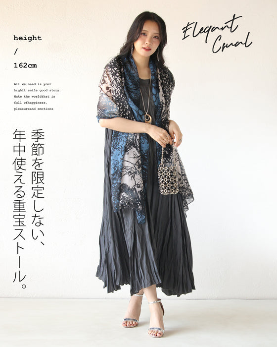 モードな花咲くストール。