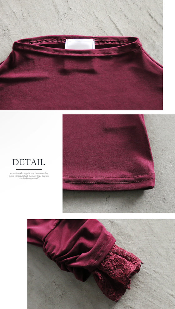 An OTONA original. The soft lace sleeves add a touch of adult sensuality.