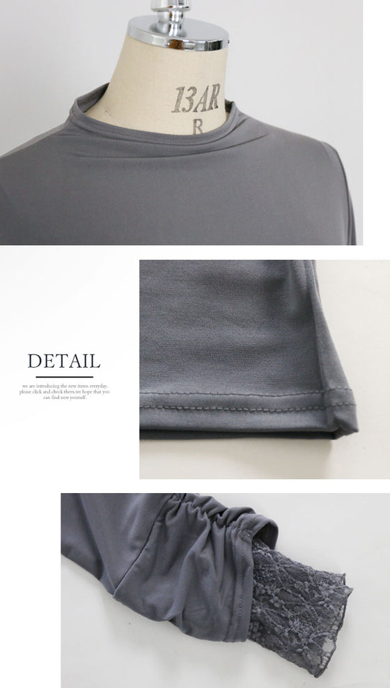 An OTONA original. The soft lace sleeves add a touch of adult sensuality.