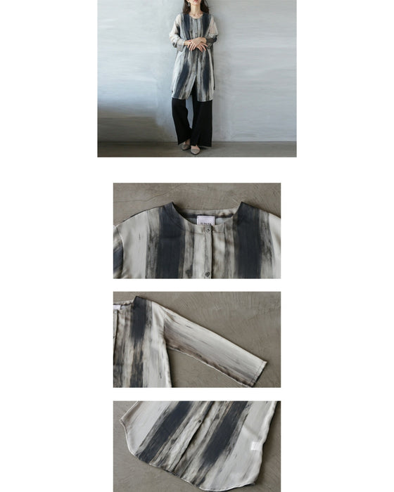 Fantasy Gradient Sheer Shirt Cardigan