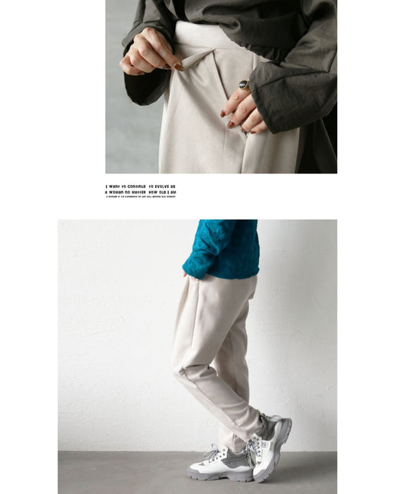風合い溢れるスエードタッチパンツ