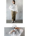 A distinctive crinkle sheer blouson