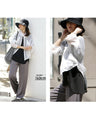 A distinctive crinkle sheer blouson