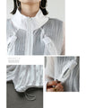 A distinctive crinkle sheer blouson