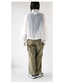 A distinctive crinkle sheer blouson