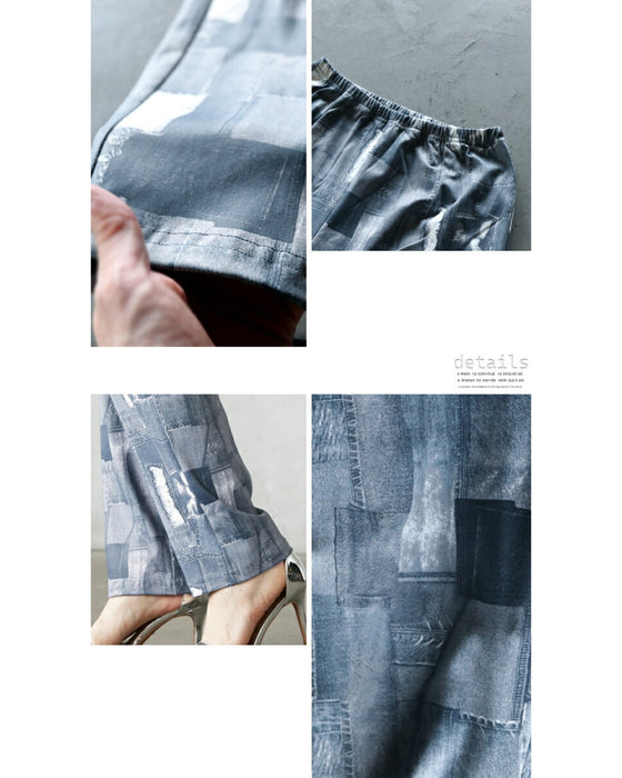 Denim print, highly stretchable leggings