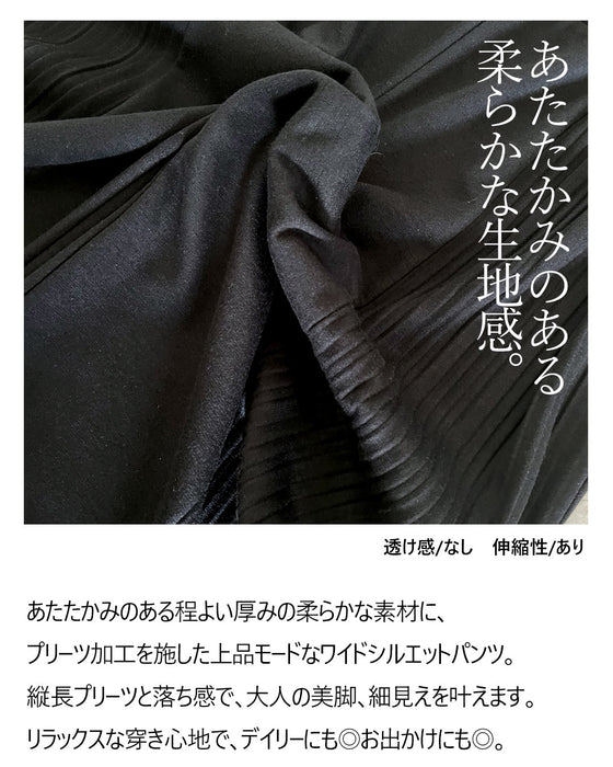 美シルエット×リラックス サイドプリーツワイドパンツ