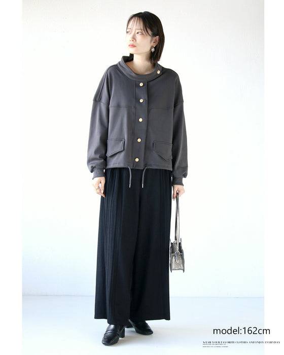 美シルエット×リラックス サイドプリーツワイドパンツ