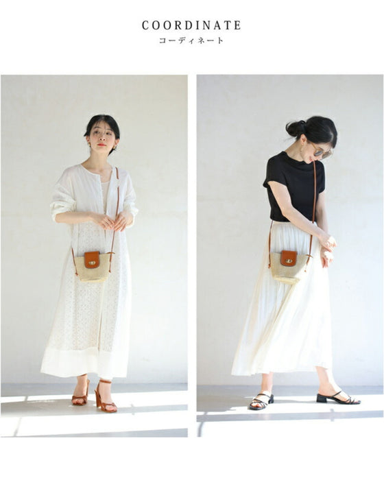 ころんと可愛い麦わら風ショルダーミニバッグ