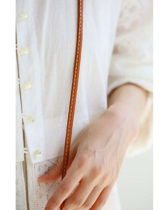 ころんと可愛い麦わら風ショルダーミニバッグ