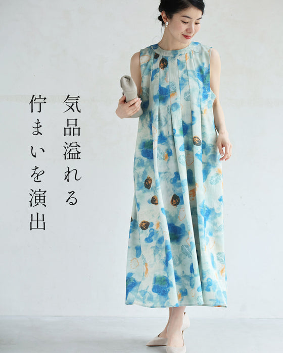 初夏のみずみずしい果物モチーフアートミディアムワンピース