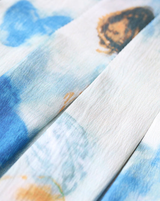 初夏のみずみずしい果物モチーフアートミディアムワンピース