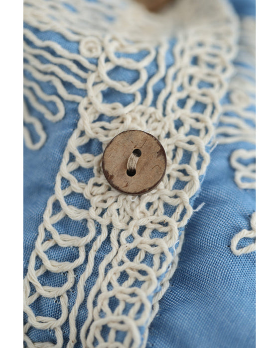 脚長見えXラインの花刺繍ドルマンボレロカーディガン
