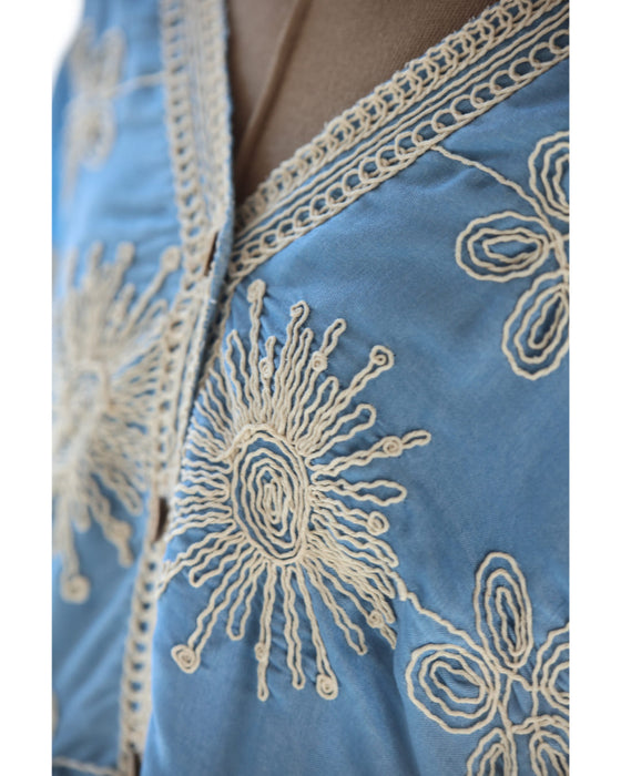 脚長見えXラインの花刺繍ドルマンボレロカーディガン
