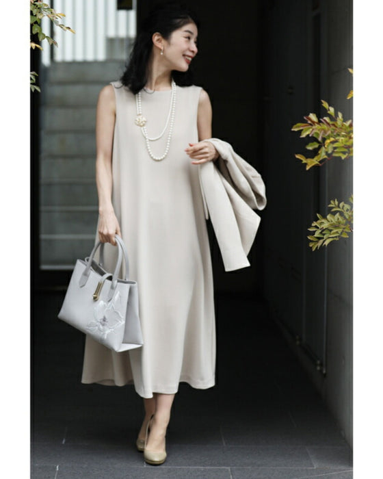 【コーデセット】セレモニーから普段まで 1日着ても疲れない 伸縮スーツ ジャケット ワンピース2点セット