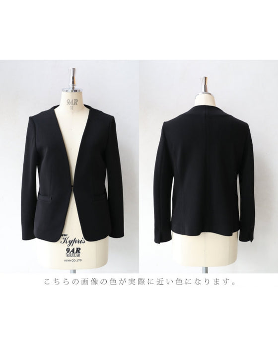 【コーデセット】セレモニーから普段まで 1日着ても疲れない 伸縮スーツ ジャケット ワンピース2点セット