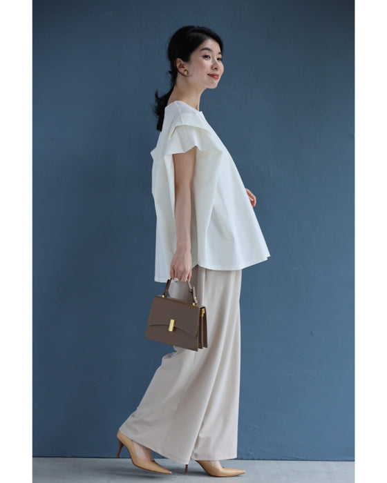 CICA成分配合。着る保湿プルオーバートップスとパンツ2点セット【set】