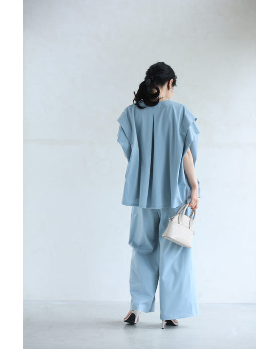 CICA成分配合。着る保湿プルオーバートップスとパンツ2点セット【set】