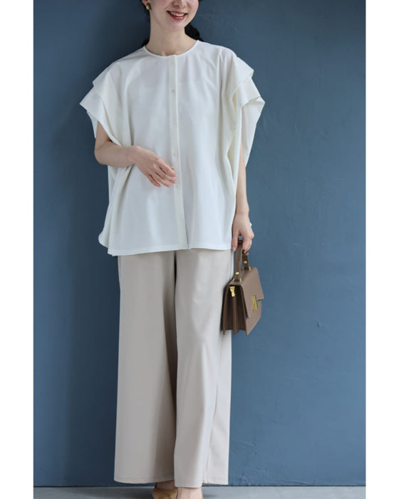 CICA成分配合。着る保湿プルオーバートップスとパンツ2点セット【set】