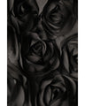 A voluminous bouquet skirt wrapped in rose flowers