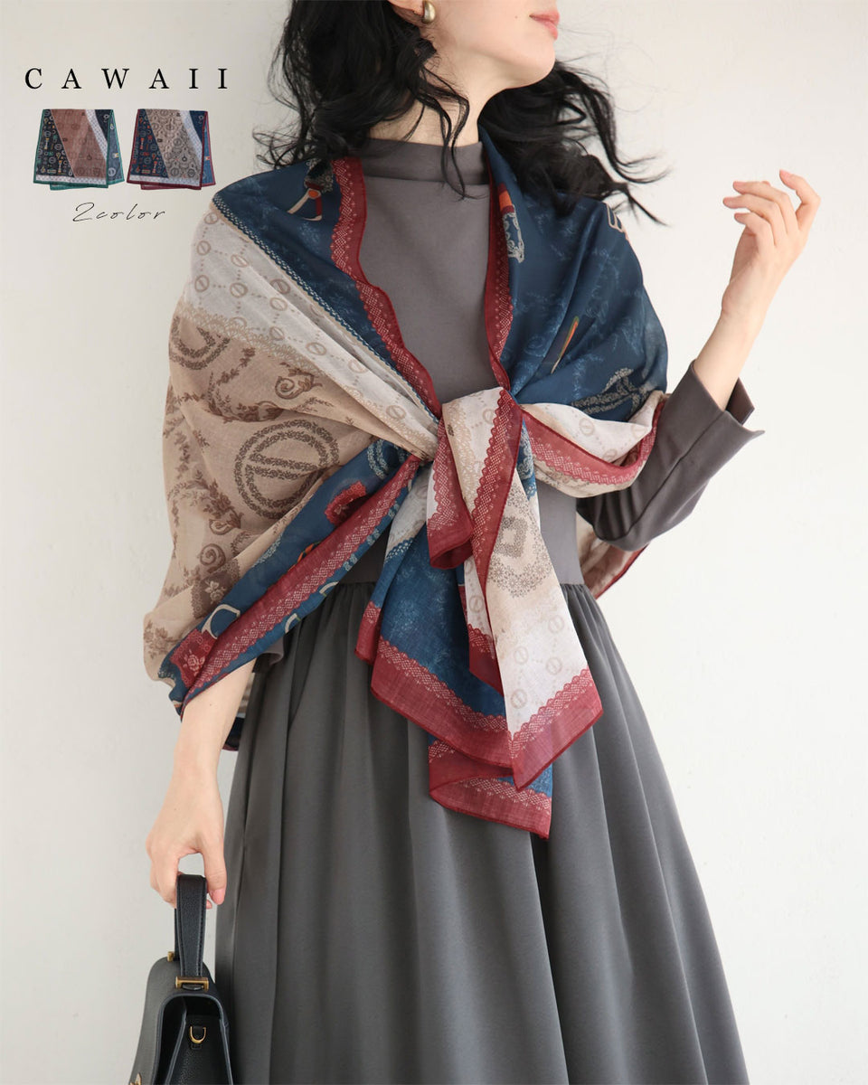 ヴィンテージワンダフルワールド カネコイサオ花刺繍大判ストール118×118cm コーデを華やかにする柄合わせシアーストール – ONE PEACE ONLINE