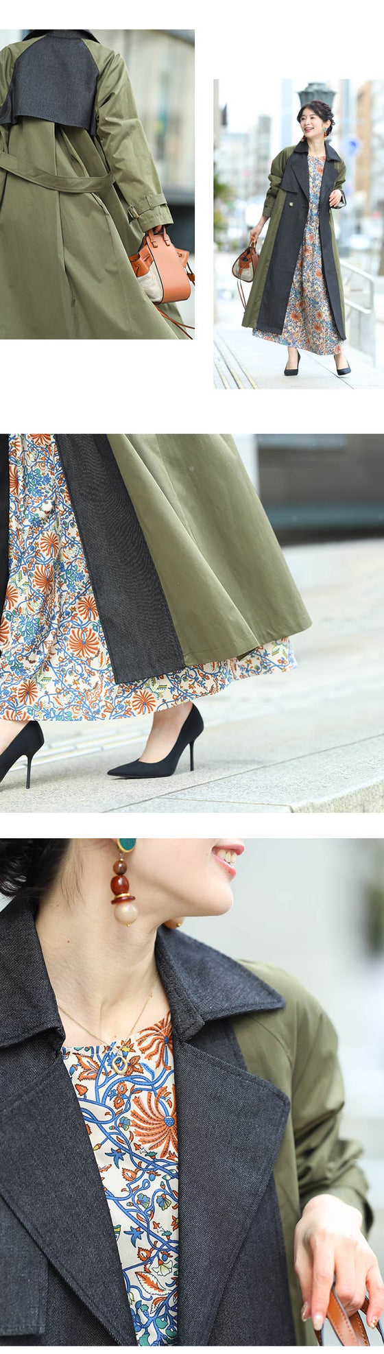 このデニムラインが可愛いトレンチコート