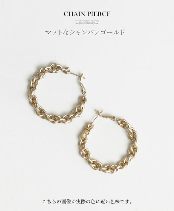 連なる、上品な輝き。フープピアス。