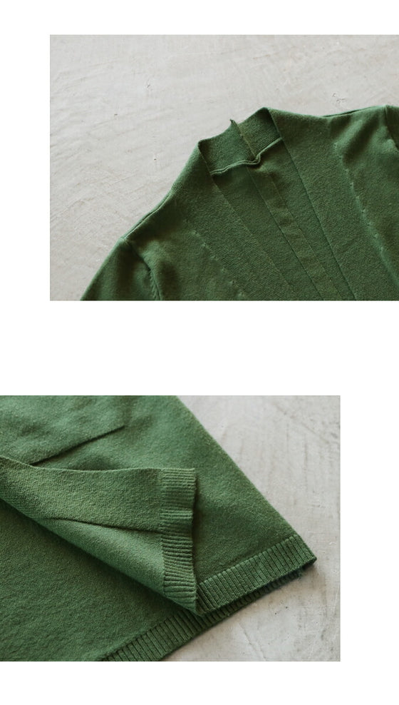 A simple yet sophisticated cardigan with a perfect back view