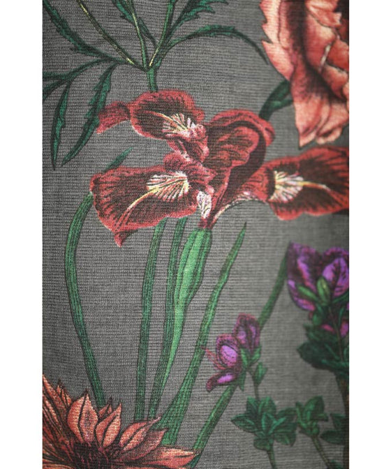 鮮やかな花を描いたあったかタートルネックミニワンピース
