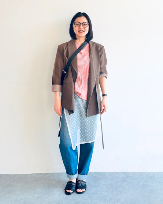 ブラウン×ピンクで叶える、凛とした「優しさ」コーデ