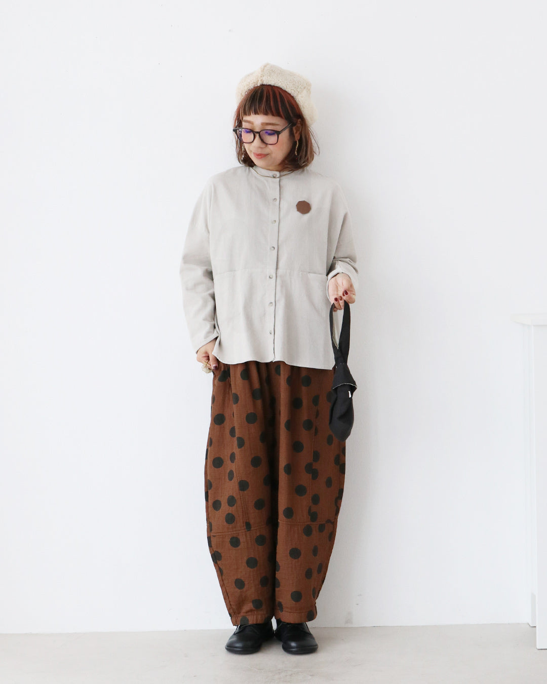 ほっこり遊び心あるリラックスコーデ